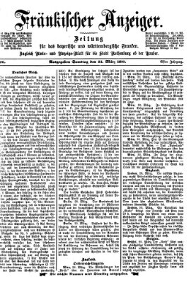 Fränkischer Anzeiger Samstag 31. März 1877