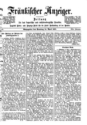 Fränkischer Anzeiger Samstag 14. April 1877