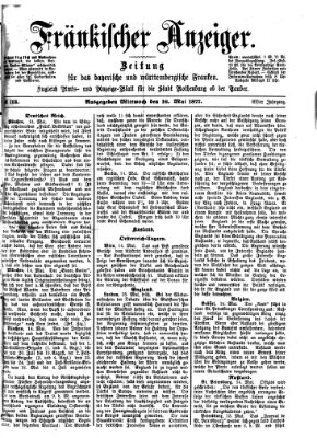Fränkischer Anzeiger Mittwoch 16. Mai 1877