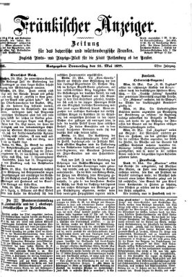 Fränkischer Anzeiger Donnerstag 31. Mai 1877