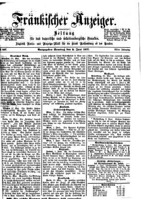 Fränkischer Anzeiger Samstag 2. Juni 1877