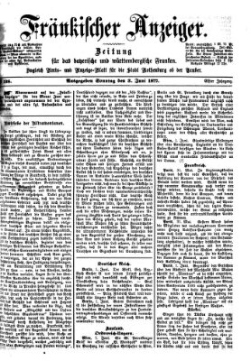 Fränkischer Anzeiger Sonntag 3. Juni 1877