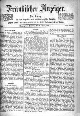 Fränkischer Anzeiger Samstag 9. Juni 1877