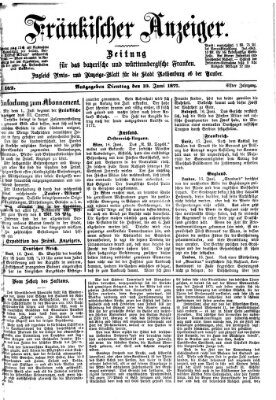 Fränkischer Anzeiger Dienstag 19. Juni 1877