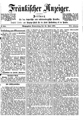 Fränkischer Anzeiger Donnerstag 21. Juni 1877