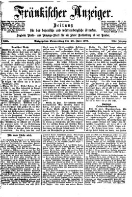 Fränkischer Anzeiger Donnerstag 28. Juni 1877