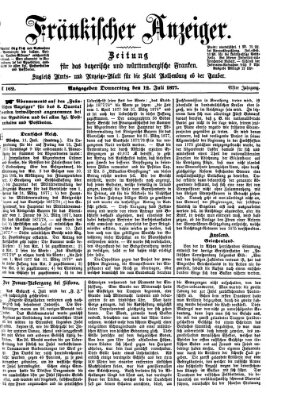 Fränkischer Anzeiger Donnerstag 12. Juli 1877