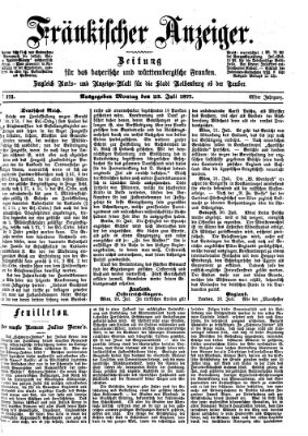 Fränkischer Anzeiger Montag 23. Juli 1877