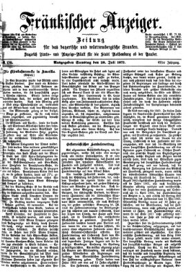 Fränkischer Anzeiger Samstag 28. Juli 1877