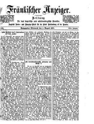 Fränkischer Anzeiger Mittwoch 1. August 1877