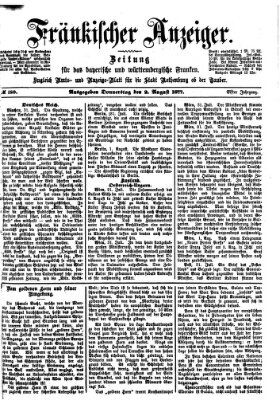 Fränkischer Anzeiger Donnerstag 2. August 1877