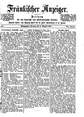 Fränkischer Anzeiger Freitag 3. August 1877