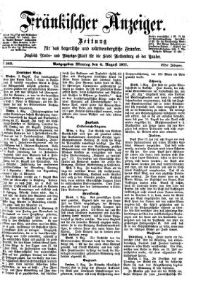 Fränkischer Anzeiger Montag 6. August 1877