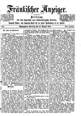 Fränkischer Anzeiger Samstag 11. August 1877