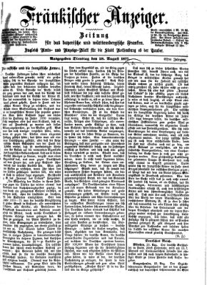 Fränkischer Anzeiger Dienstag 28. August 1877