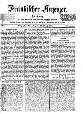 Fränkischer Anzeiger Donnerstag 30. August 1877