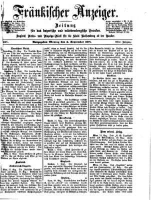 Fränkischer Anzeiger Montag 3. September 1877