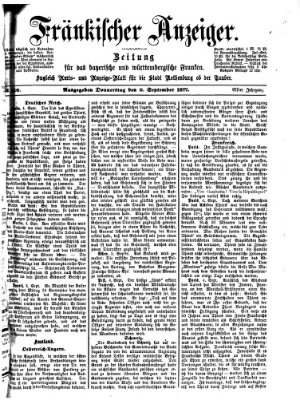 Fränkischer Anzeiger Donnerstag 6. September 1877