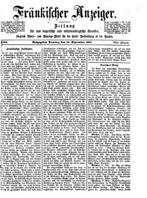 Fränkischer Anzeiger Samstag 15. September 1877