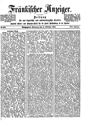 Fränkischer Anzeiger Samstag 6. Oktober 1877