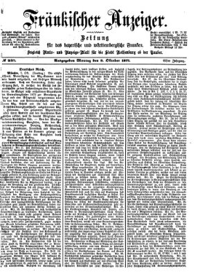 Fränkischer Anzeiger Montag 8. Oktober 1877