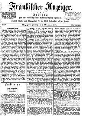 Fränkischer Anzeiger Freitag 2. November 1877