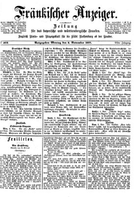 Fränkischer Anzeiger Montag 5. November 1877