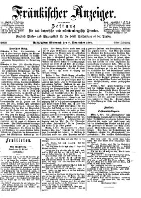 Fränkischer Anzeiger Mittwoch 7. November 1877