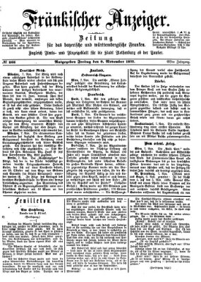 Fränkischer Anzeiger Freitag 9. November 1877