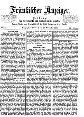 Fränkischer Anzeiger Mittwoch 28. November 1877