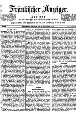 Fränkischer Anzeiger Montag 3. Dezember 1877