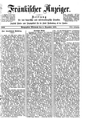 Fränkischer Anzeiger Mittwoch 5. Dezember 1877