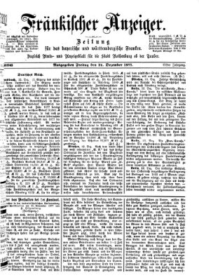 Fränkischer Anzeiger Freitag 14. Dezember 1877