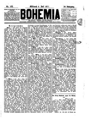 Bohemia Mittwoch 4. Juli 1877