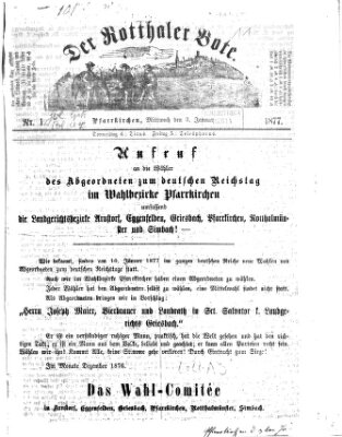 Rottaler Bote Mittwoch 3. Januar 1877