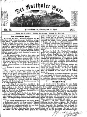 Rottaler Bote Sonntag 22. April 1877