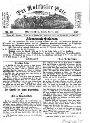 Rottaler Bote Sonntag 24. Juni 1877