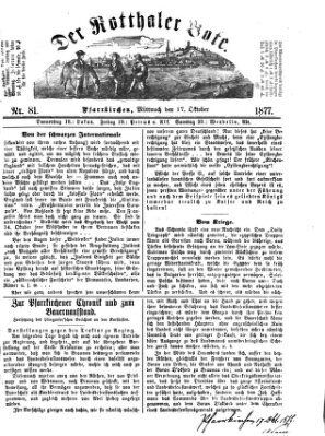 Rottaler Bote Mittwoch 17. Oktober 1877