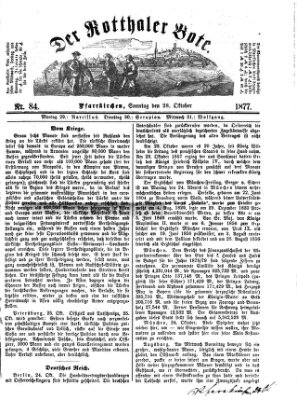 Rottaler Bote Sonntag 28. Oktober 1877