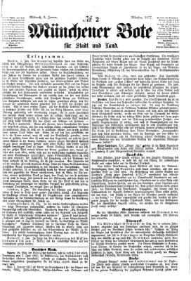 Münchener Bote für Stadt und Land Mittwoch 3. Januar 1877