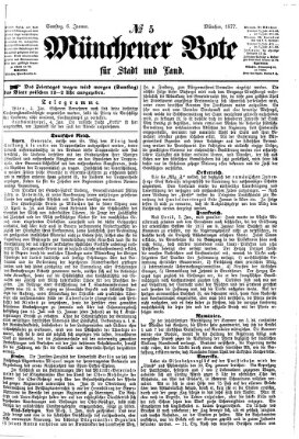 Münchener Bote für Stadt und Land Samstag 6. Januar 1877