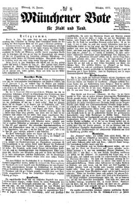 Münchener Bote für Stadt und Land Mittwoch 10. Januar 1877