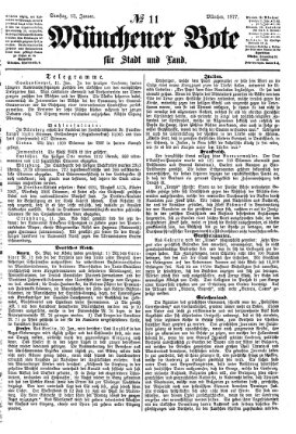 Münchener Bote für Stadt und Land Samstag 13. Januar 1877