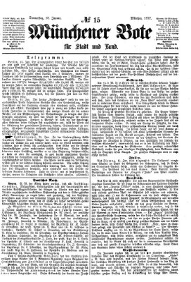 Münchener Bote für Stadt und Land Donnerstag 18. Januar 1877