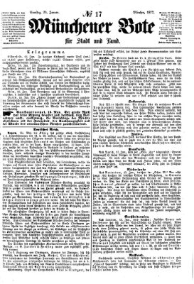 Münchener Bote für Stadt und Land Samstag 20. Januar 1877