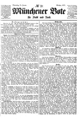 Münchener Bote für Stadt und Land Donnerstag 25. Januar 1877