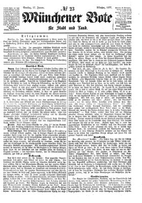 Münchener Bote für Stadt und Land Samstag 27. Januar 1877