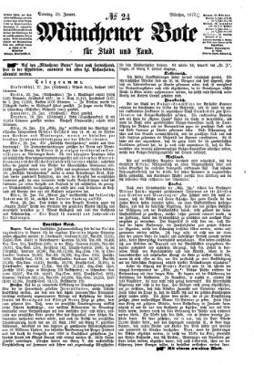 Münchener Bote für Stadt und Land Sonntag 28. Januar 1877