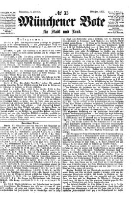 Münchener Bote für Stadt und Land Donnerstag 8. Februar 1877