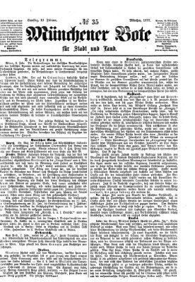 Münchener Bote für Stadt und Land Samstag 10. Februar 1877